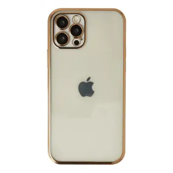 iPhone 12 Pro Kılıf Razer Lensli Silikon - Gold