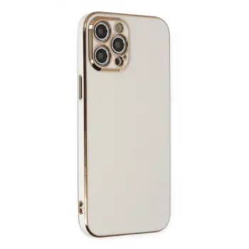 iPhone 12 Pro Kılıf Volet Silikon - Beyaz