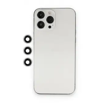iPhone 12 Pro Shine Kamera Lens - Gümüş