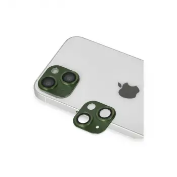iPhone 13 Pers Alüminyum Kamera Lens - Yeşil