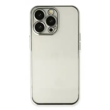 iPhone 13 Pro Kılıf Razer Lensli Silikon - Gümüş