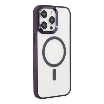 iPhone 13 Pro Kılıf Room Magneticsafe Silikon - Derin Mor