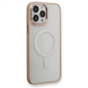 iPhone 13 Pro Kılıf Room Magneticsafe Silikon - Pudra
