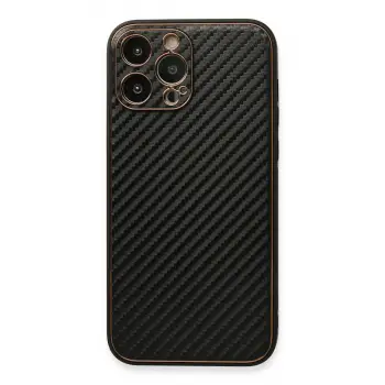 iPhone 13 Pro Max Kılıf Coco Karbon Silikon - Siyah