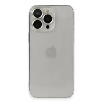 iPhone 13 Pro Max Kılıf Luko Lens Silikon - Gümüş