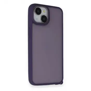 iPhone 14 Kılıf Elegant Kapak - Derin Mor