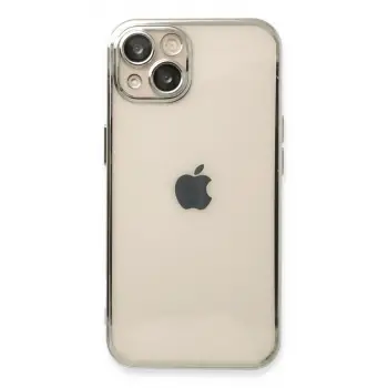 iPhone 14 Kılıf Razer Lensli Silikon - Gümüş