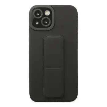 iPhone 14 Plus Kılıf Mega Standlı Silikon - Siyah