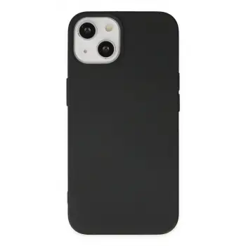 iPhone 14 Plus Kılıf Nano içi Kadife Silikon - Siyah