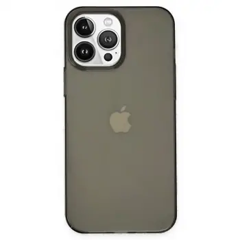 iPhone 14 Pro Kılıf Pc Sert Şeffaf Kapak - Siyah