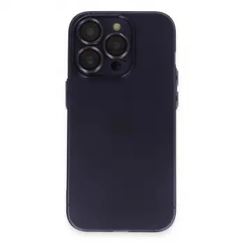 iPhone 14 Pro Max Kılıf Luko Lens Silikon - Derin Mor