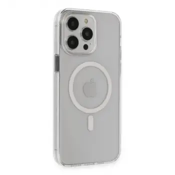 iPhone 14 Pro Max Kılıf Tron Şeffaf Magsafe Kapak - Şeffaf