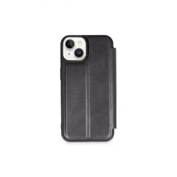 iPhone 15 Kılıf Flip Cover - Siyah