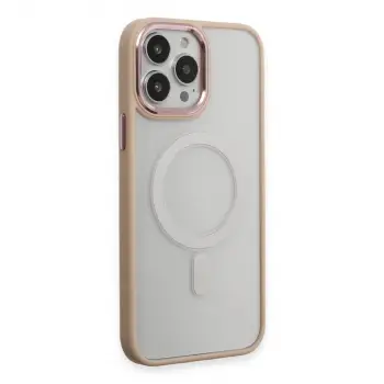 iPhone 15 Pro Kılıf Room Magneticsafe Silikon - Pudra