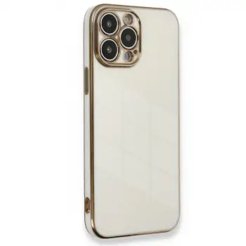 iPhone 15 Pro Kılıf Volet Silikon - Beyaz