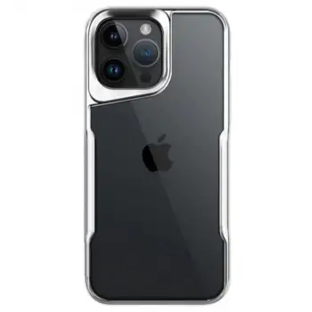 iPhone 15 Pro Max Kılıf Boyi Silikon Kapak - Gümüş