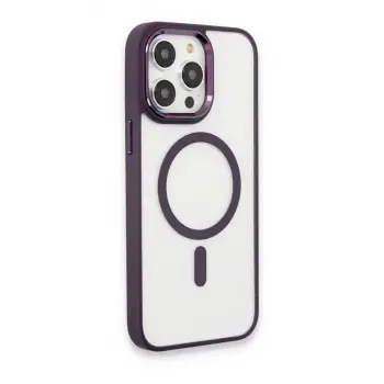 iPhone 15 Pro Max Kılıf Room Magneticsafe Silikon - Derin Mor
