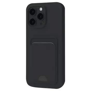 iPhone 16 Plus Kılıf Kelvin Kartvizitli Silikon - Siyah
