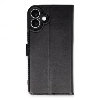 iPhone 16 Plus Kılıf Trend S Plus Kapaklı Kılıf - Siyah