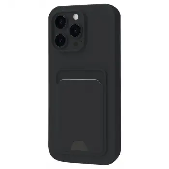 iPhone 16 Pro Kılıf Kelvin Kartvizitli Silikon - Siyah
