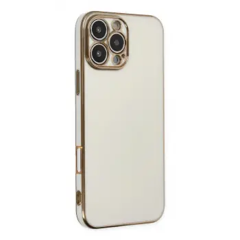 iPhone 16 Pro Max Kılıf Volet Silikon - Beyaz