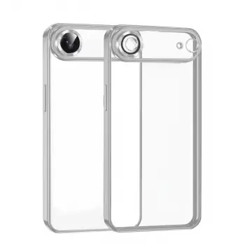 iPhone 17 Air Razer Lensli Silikon - Gümüş