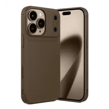 iPhone 17 Pro Max Auto Focus Karbon Kapak - Kahverengi