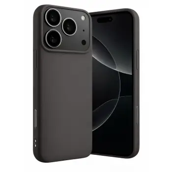 iPhone 17 Pro Max Nano içi Kadife Silikon - Gri
