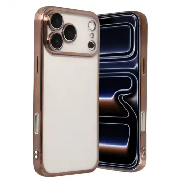iPhone 17 Pro Razer Lensli Silikon - Çöl Titanyum
