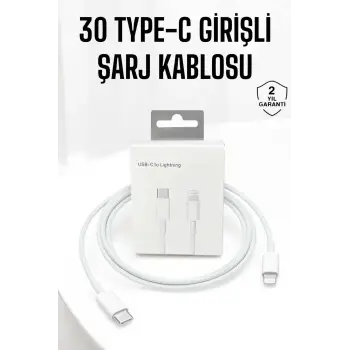 Iphone Uyumlu İOS Uyumlu Lightning Hızlı Şarj Tye C Lightning Şarj Kablosu