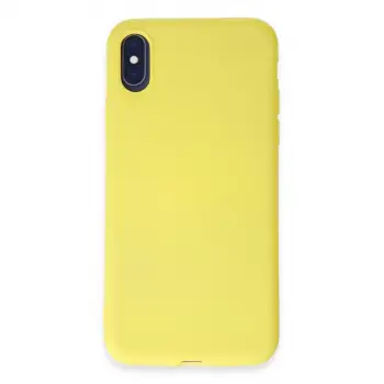 iPhone X Kılıf First Silikon - Sarı