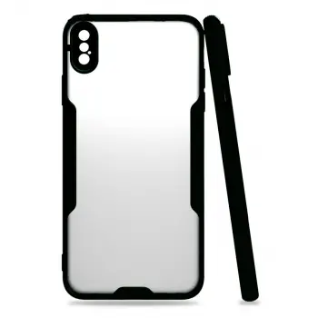 iPhone XS Max Kılıf Platin Silikon - Siyah