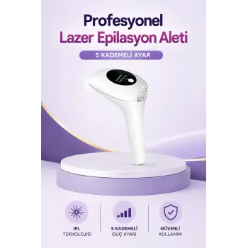 IPL Lazer Epilasyon Aleti 5 Kademeli Güç Ayarlı
