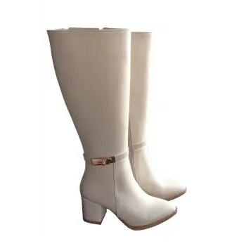 Jeoli Bej Cilt Topuklu Çizme