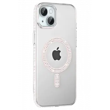 Joko Apple iPhone 14 Move Taşlı Magsafe Kapak - Gümüş