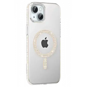 Joko Apple iPhone 14 Move Taşlı Magsafe Kapak - Pembe