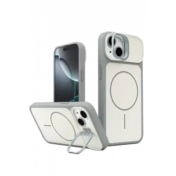 Joko Apple iPhone 15 Pale Magsafe Standlı Kapak - Beyaz