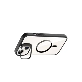 Joko Apple iPhone 15 Plus Remim Lensli Magsafe Standlı Kapak - Siyah