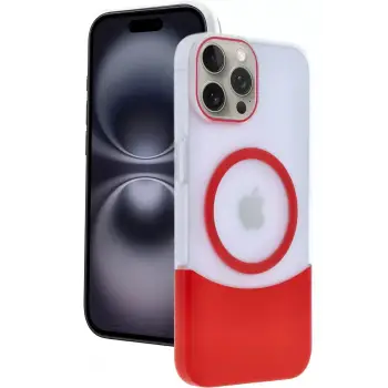 Joko Apple iPhone 15 Pro Max Velar Magsafe Kapak - Kırmızı