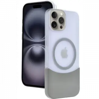 Joko Apple iPhone 15 Pro Max Velar Magsafe Kapak - Natural Grey