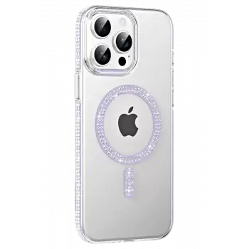 Joko Apple iPhone 15 Pro Move Taşlı Magsafe Kapak - Lila