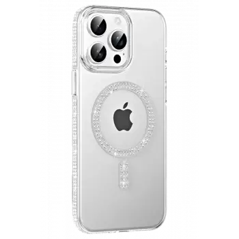 Joko Apple iPhone 15 Pro Move Taşlı Magsafe Kapak - Natural Grey