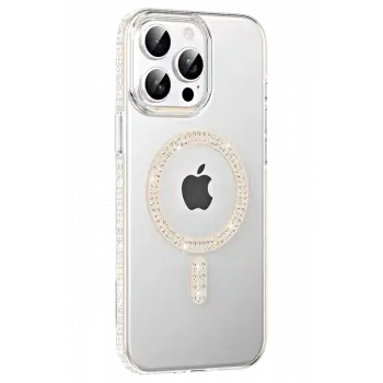 Joko Apple iPhone 15 Pro Move Taşlı Magsafe Kapak - Pembe