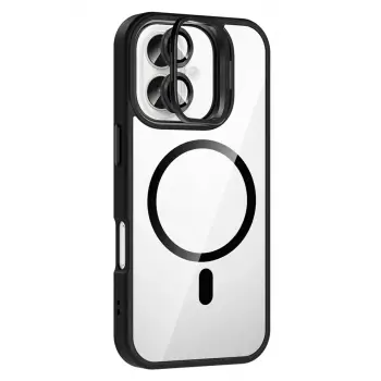 Joko Apple iPhone 16 Plus Remim Lensli Magsafe Standlı Kapak - Siyah