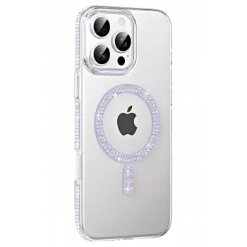 Joko Apple iPhone 16 Pro Max Move Taşlı Magsafe Kapak - Lila