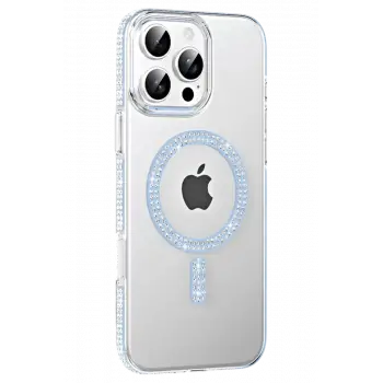 Joko Apple iPhone 16 Pro Max Move Taşlı Magsafe Kapak - Mavi