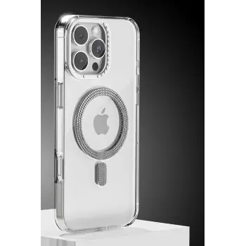 Joko Apple iPhone 16 Pro Max Tash Diamond Magsafe Kapak - Beyaz