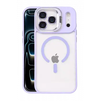 Joko Apple iPhone 17 Pro Max Remim Lensli Magsafe Standlı Kapak - Lila