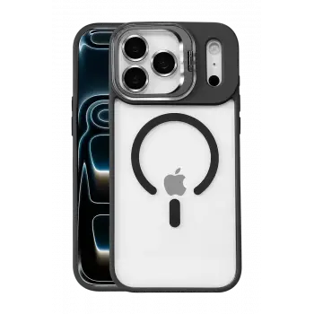 Joko Apple iPhone 17 Pro Max Remim Lensli Magsafe Standlı Kapak - Siyah