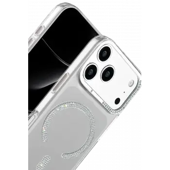 Joko Apple iPhone 17 Pro Tash Diamond Magsafe Kapak - Beyaz